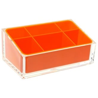 Make-up Tray Made of Thermoplastic Resins in Orange Finish Gedy RA00-67